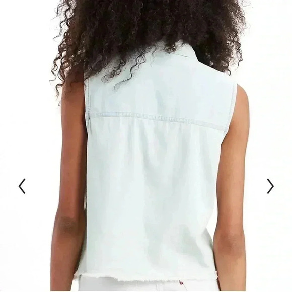 Levi’s sleeveless lightweight chambray Maddie vest - Picture 3 of 12
